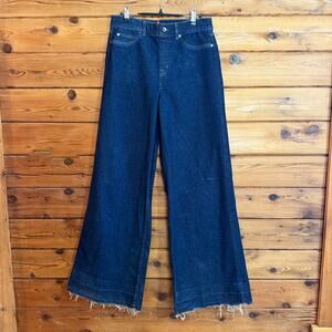 Spanx Wide Leg Jeans Dark Wash Large